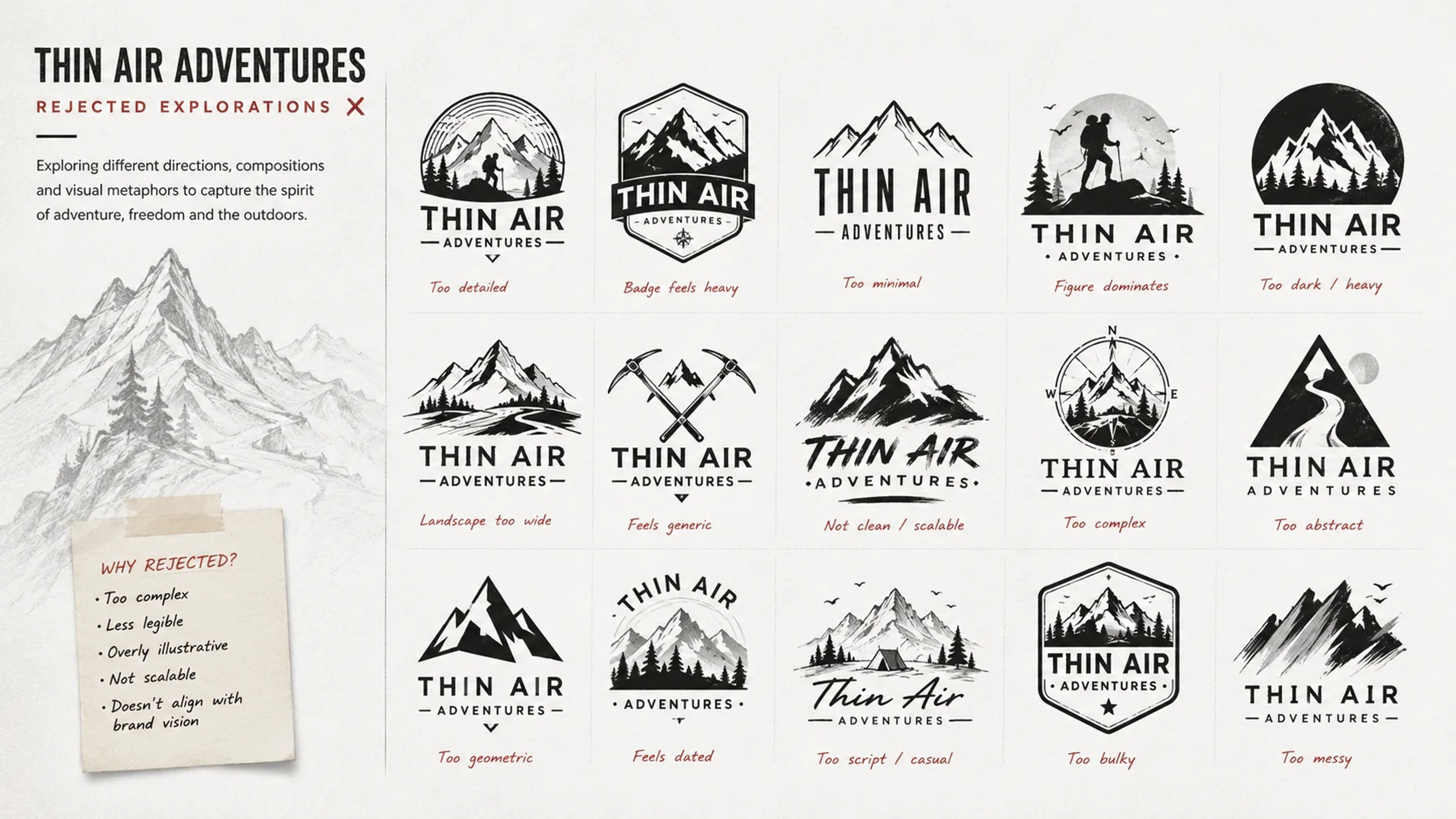 Rejected Explorations