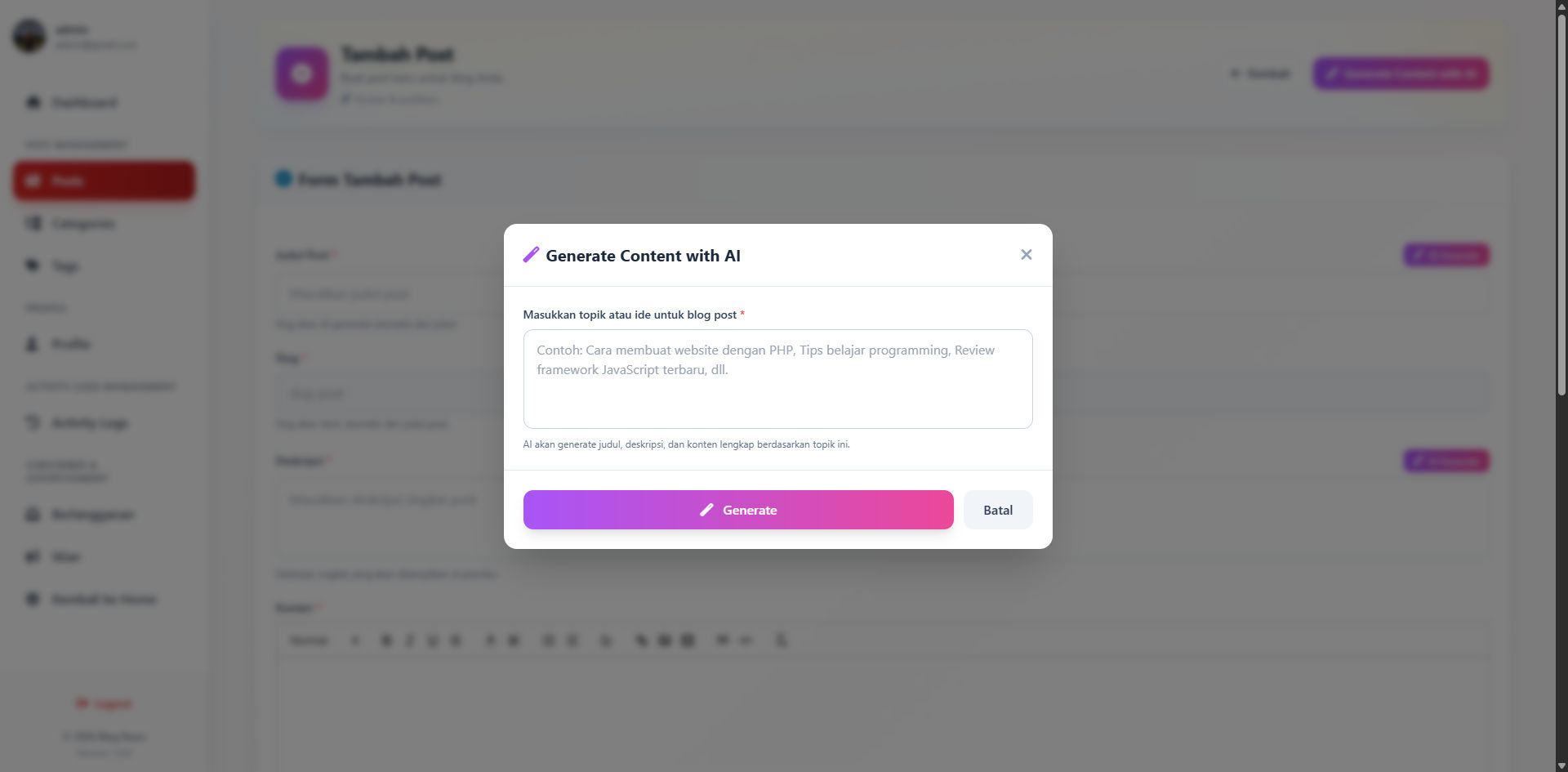 Portal Berita – CMS News Platform dengan AI Assistant - Image 5