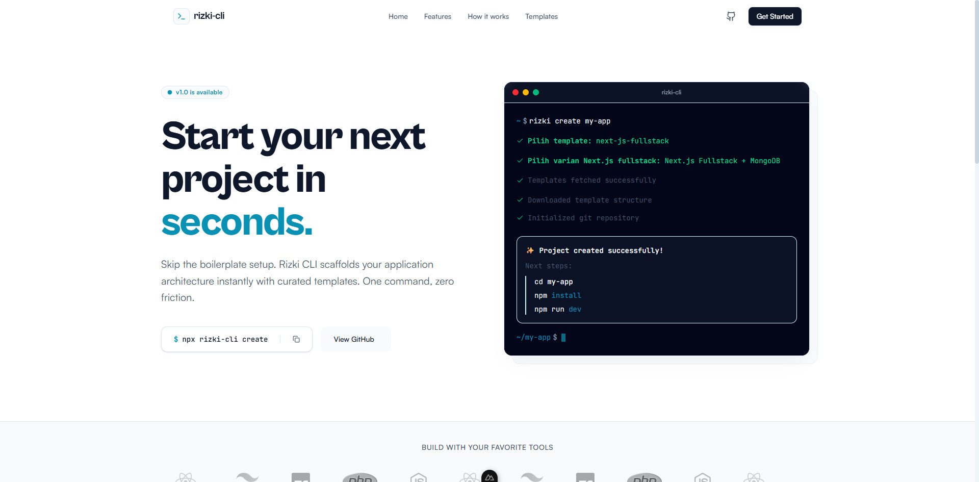 🚀 Rizki CLI — Buat Project Baru dalam Satu Perintah - Image 1
