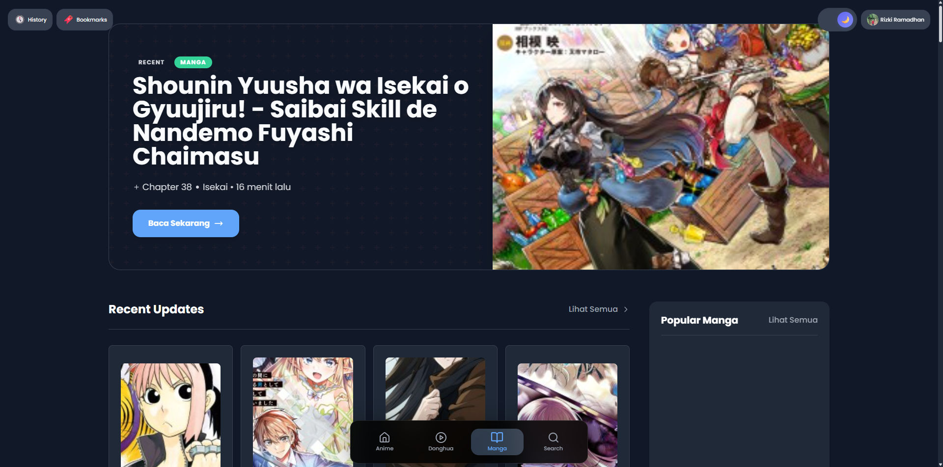 RizNime – Streaming Anime, Manga, dan Donghua dengan UI Modern - Image 3