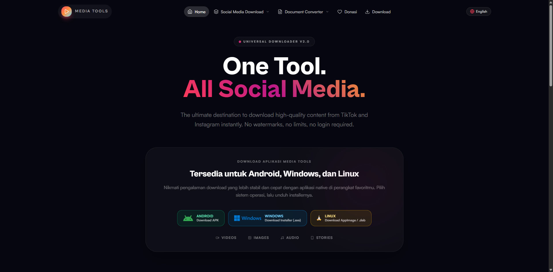 DOWNLOADIN — ALL IN ONE MEDIA DOWNLOADER - Image 1