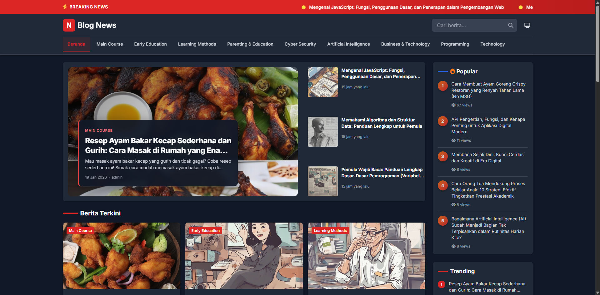 Portal Berita – CMS News Platform dengan AI Assistant - Image 1