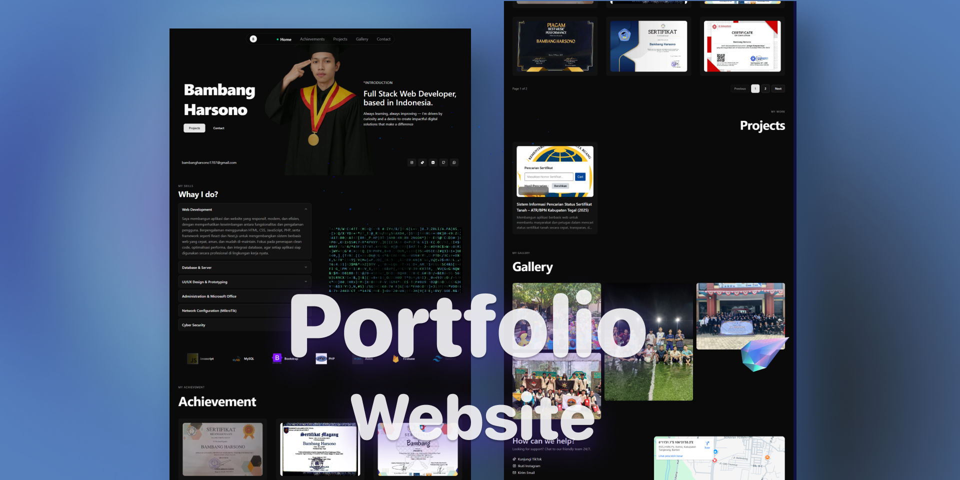🌐 Bambang Harsono — A Modern Portfolio for a Full Stack Web Developer