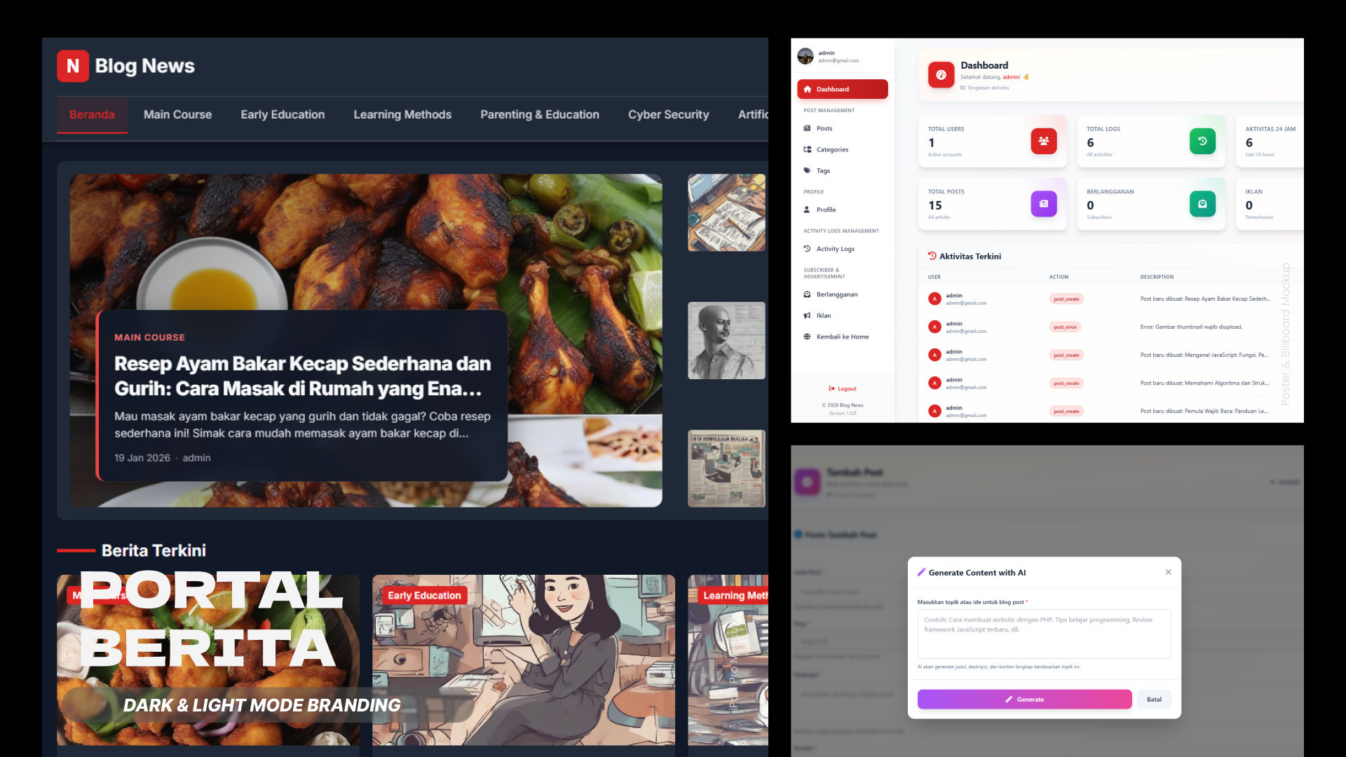 Portal Berita – CMS News Platform dengan AI Assistant