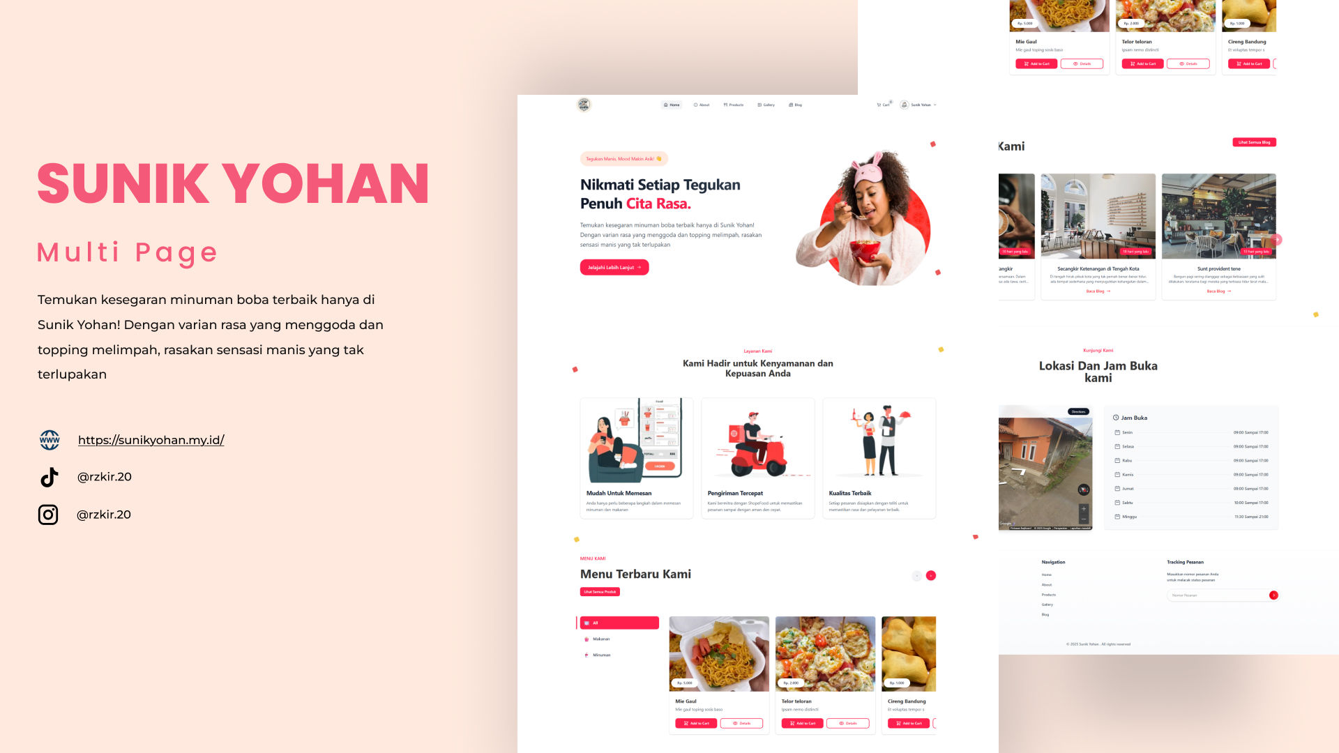 Sunik Yohan – Website Multi Page yang Menggoda Selera