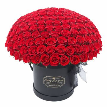 Luxury 200 Rose Box | Red Roses in a Hatbox – Gemma Bloom Fine Flowers Johannesburg