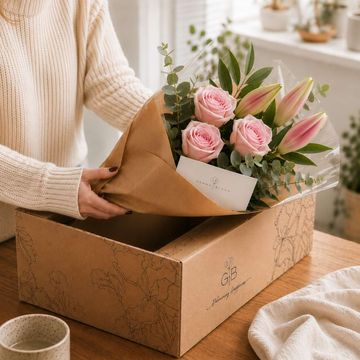 Soft Blush Rose & Lily Bouquet