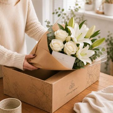 White Rose & Lily Bouquet