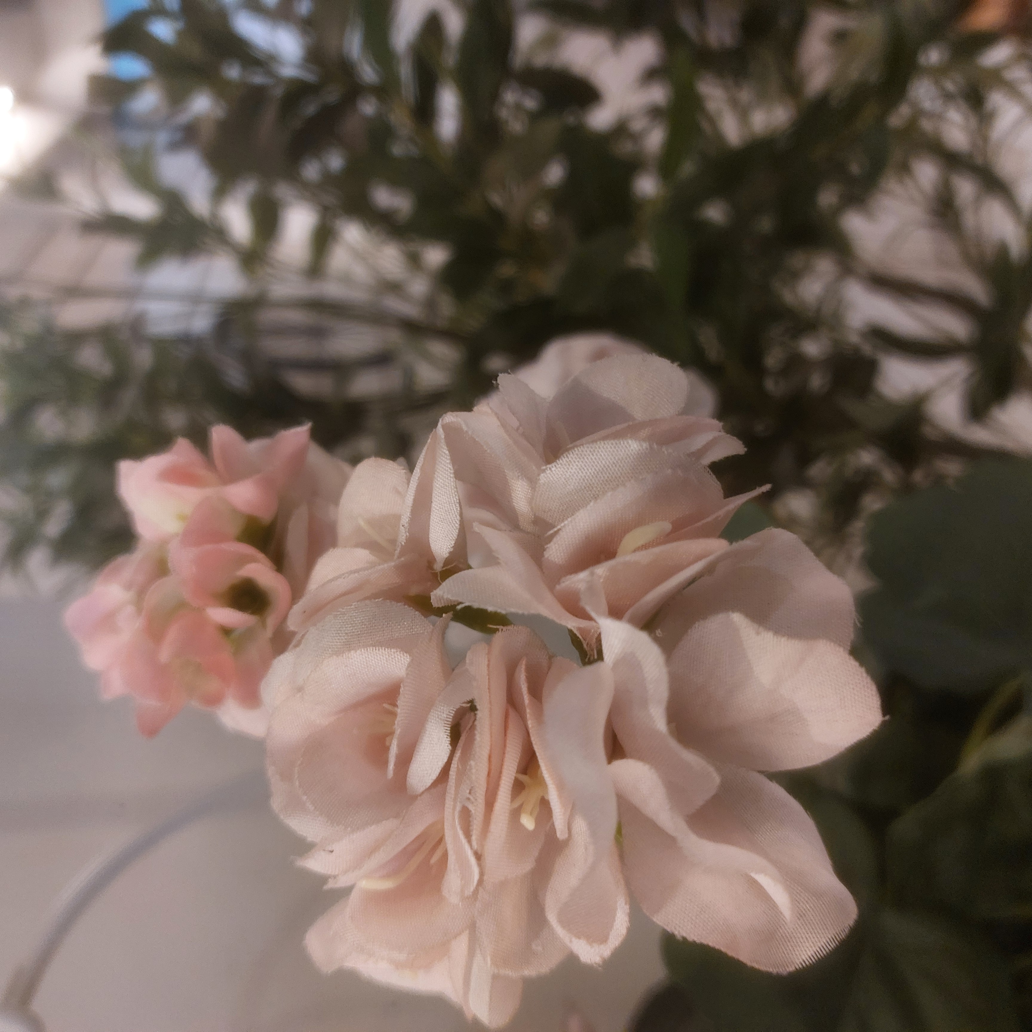 A pink dusty fake flower.
