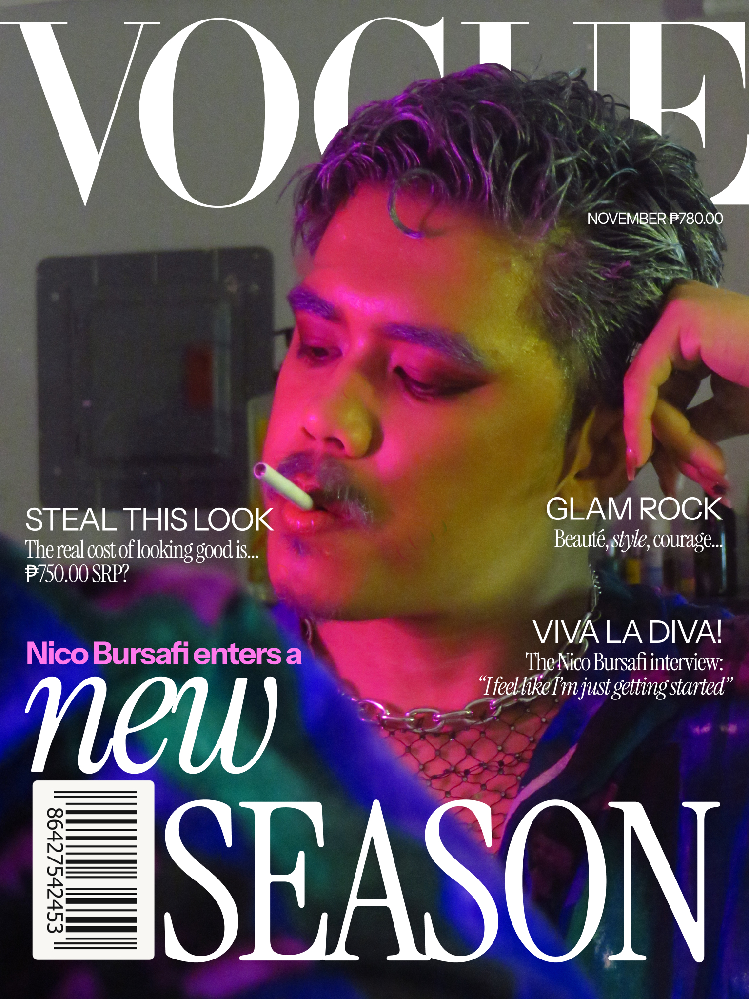 A filmstrip of negatives from the LoveDrug photoshoot.