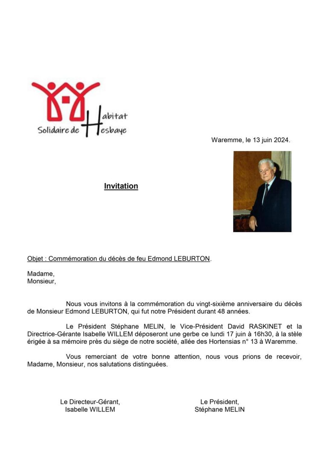 Invitation commémoration 