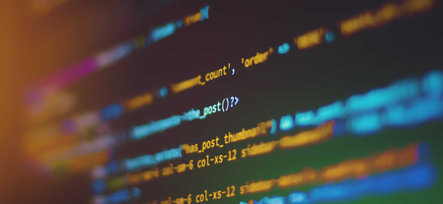 A close-up image of lines of computer code.