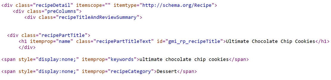 Lines of computer code showing the title class for a webpage.