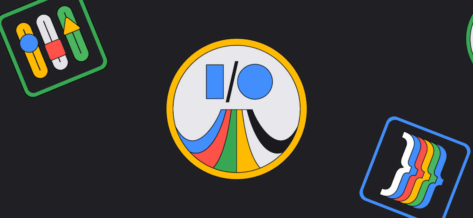 Abstract images of Google I/O icons