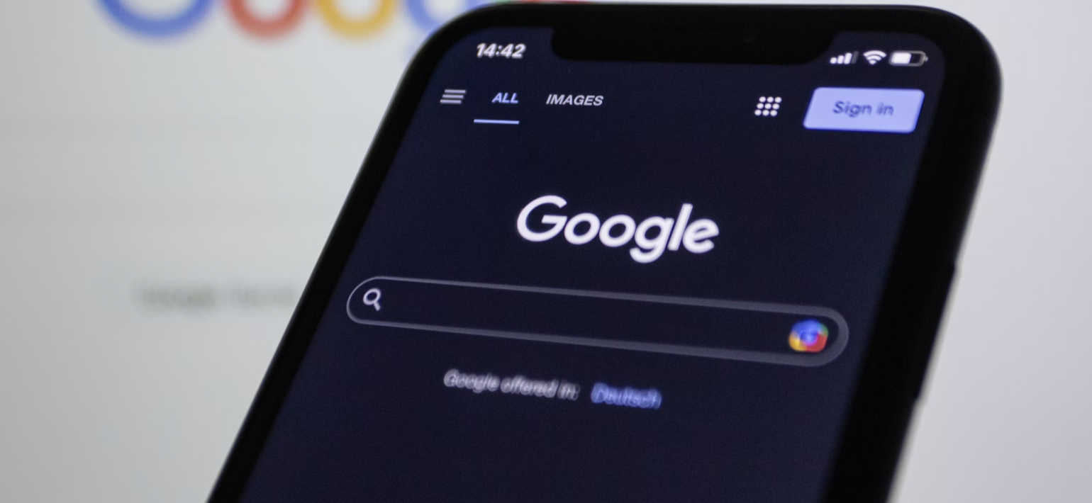 A phone open on the Google app.