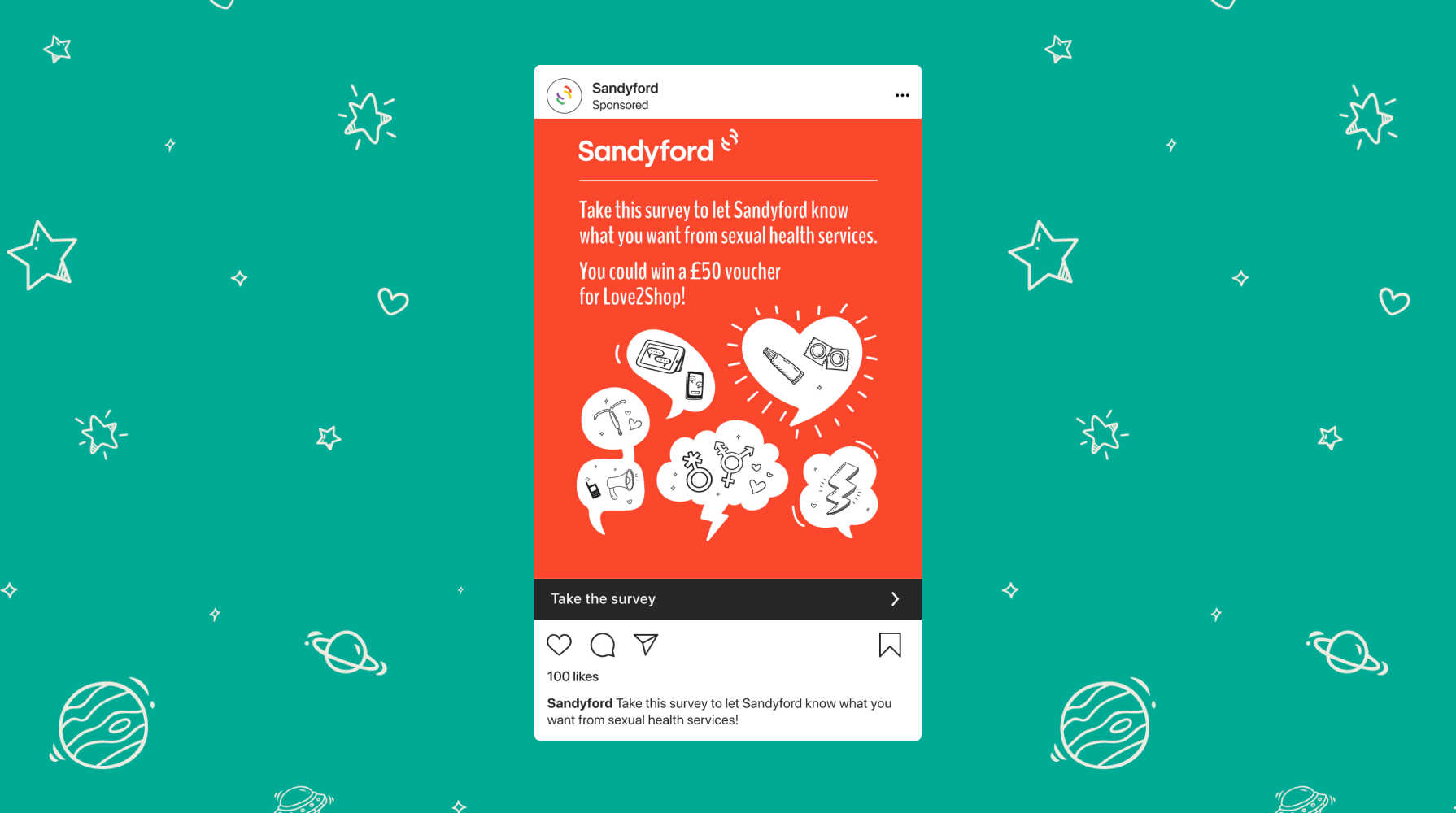 Screenshot of the quiz being promoted on Instagram.