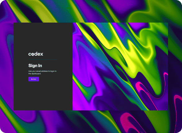 Sign in page for Codex software.