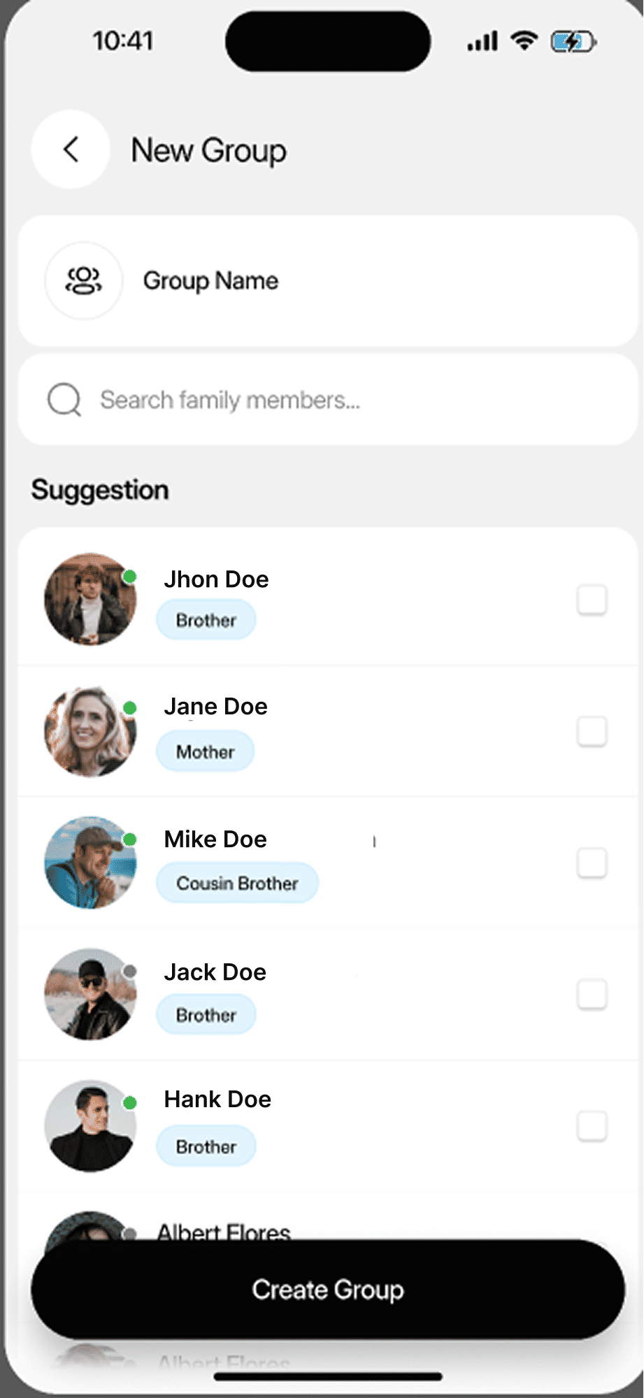 Family interface