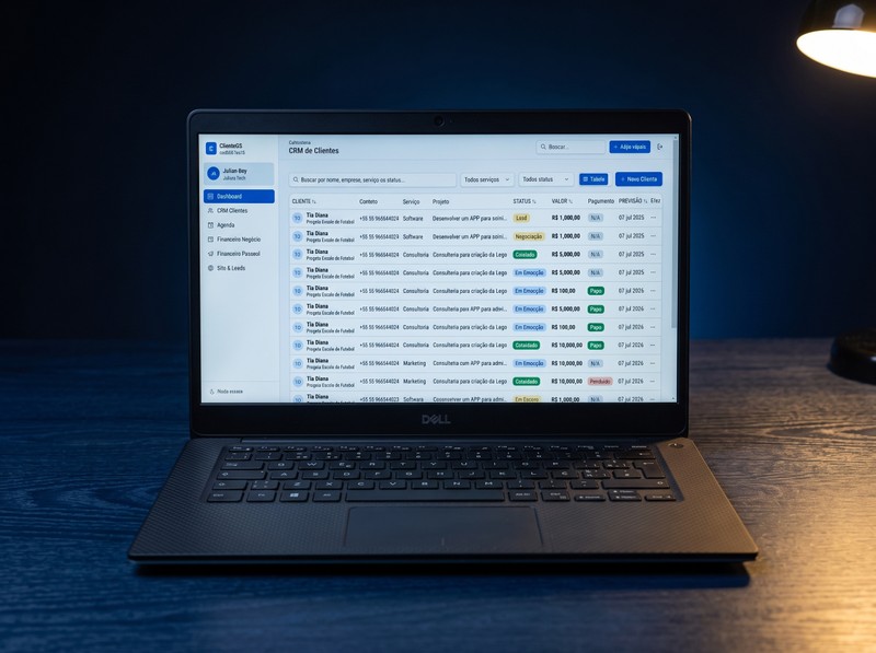 CRM inteligente entregue pela Jordão Eng. Digital