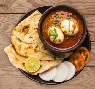 Egg Curry With Roti-Railofy