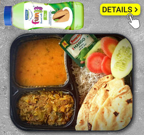 Mini Thali + Pista Milk Combo-Railofy