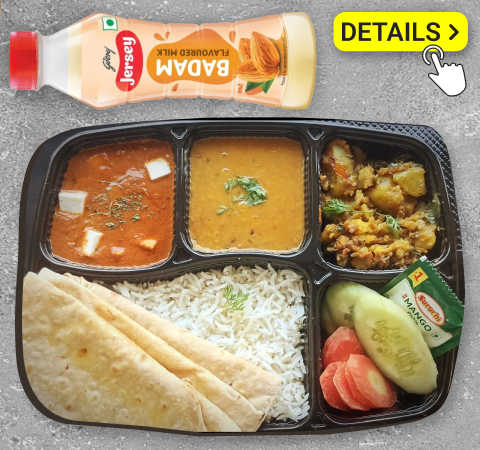 Veg Thali + Pista Milk Combo-Railofy