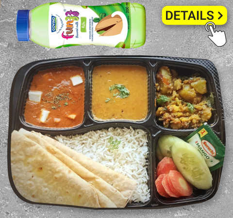 Veg Thali + Pista Milk Combo-Railofy