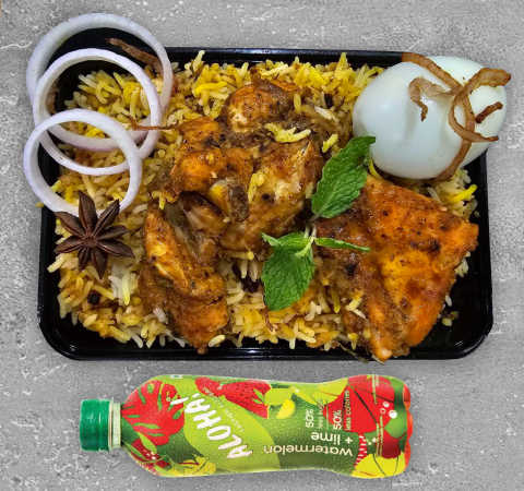 Chicken Dum Biryani - Full  + Watermelon Lime Combo-Railofy