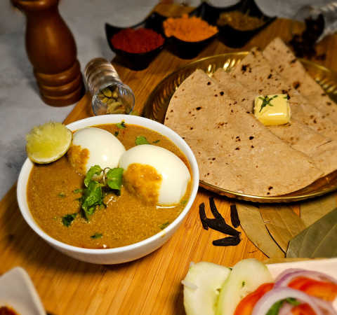 Egg Curry & Chapati combo-Railofy