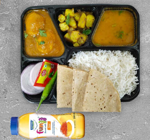 Dawat E Egg Thali + Pista Milk-Railofy