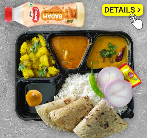 Executive Thali + Badam Milk Combo-Railofy