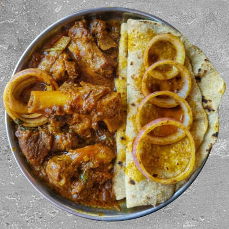 Ghee Chapathi & Mutton Curry Combo-Railofy