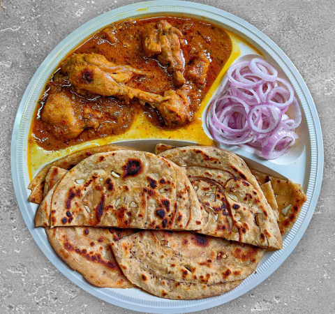 Paratha & Chicken Curry-Railofy