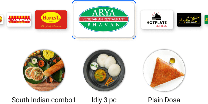 Order Arya Restaurant food in train