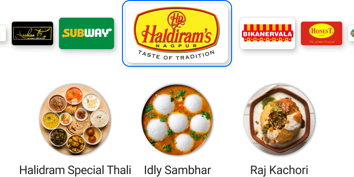 Order Haldiram food in train