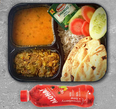 Mini Thali  + Strawberry Lime Combo-Railofy