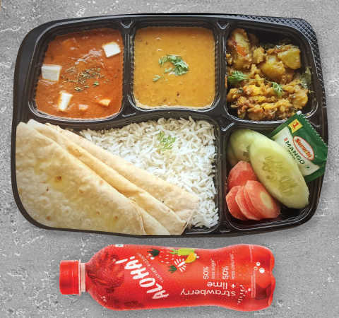 Veg Thali  + Strawberry Lime Combo-Railofy