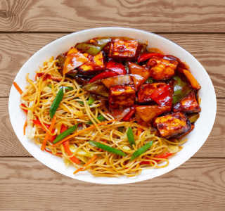 Chilli Paneer - Noodles Combo-Railofy