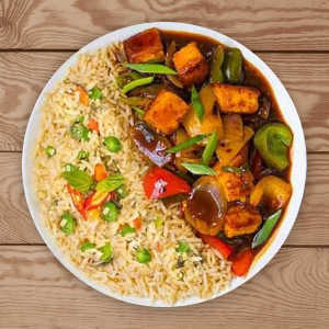 Chilli Paneer With Fried Rice-Railofy