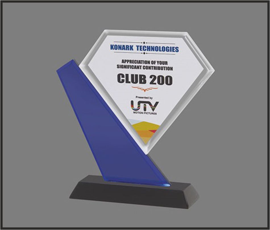 TRO - A24, Acrylic Trophy, size 8"x7" inch