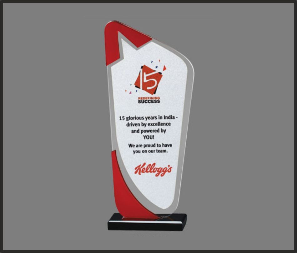 TRO - A25, Acrylic Trophy, size 10"x4" inch
