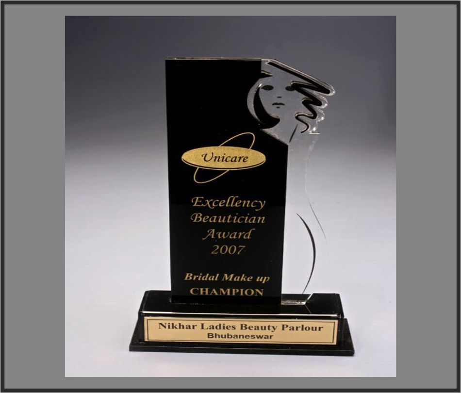 TRO - A41, Acrylic Trophy, size 10"x4" inch