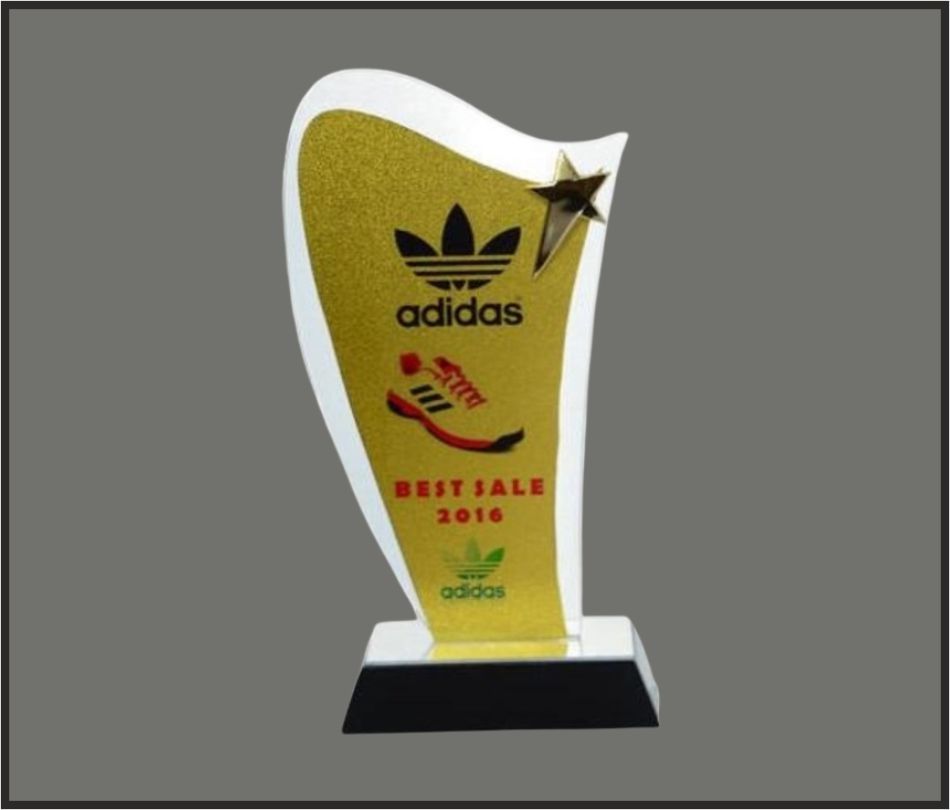 TRO - A58, Acrylic Trophy, size 9"x5" inch