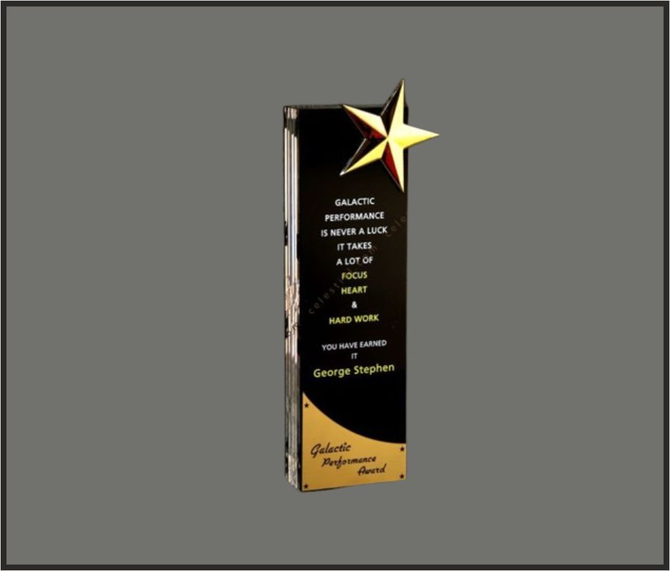 TRO - A59, Acrylic Trophy, size 10"x3" inch