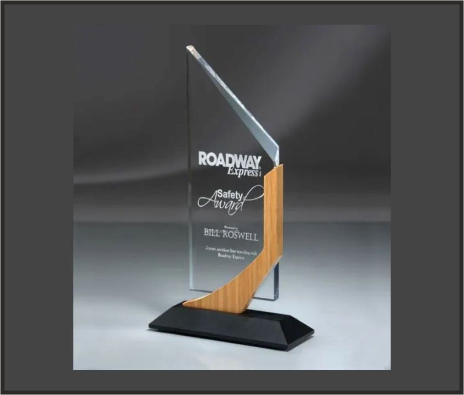 TRO - A61, Acrylic Trophy, size 10"x5" inch