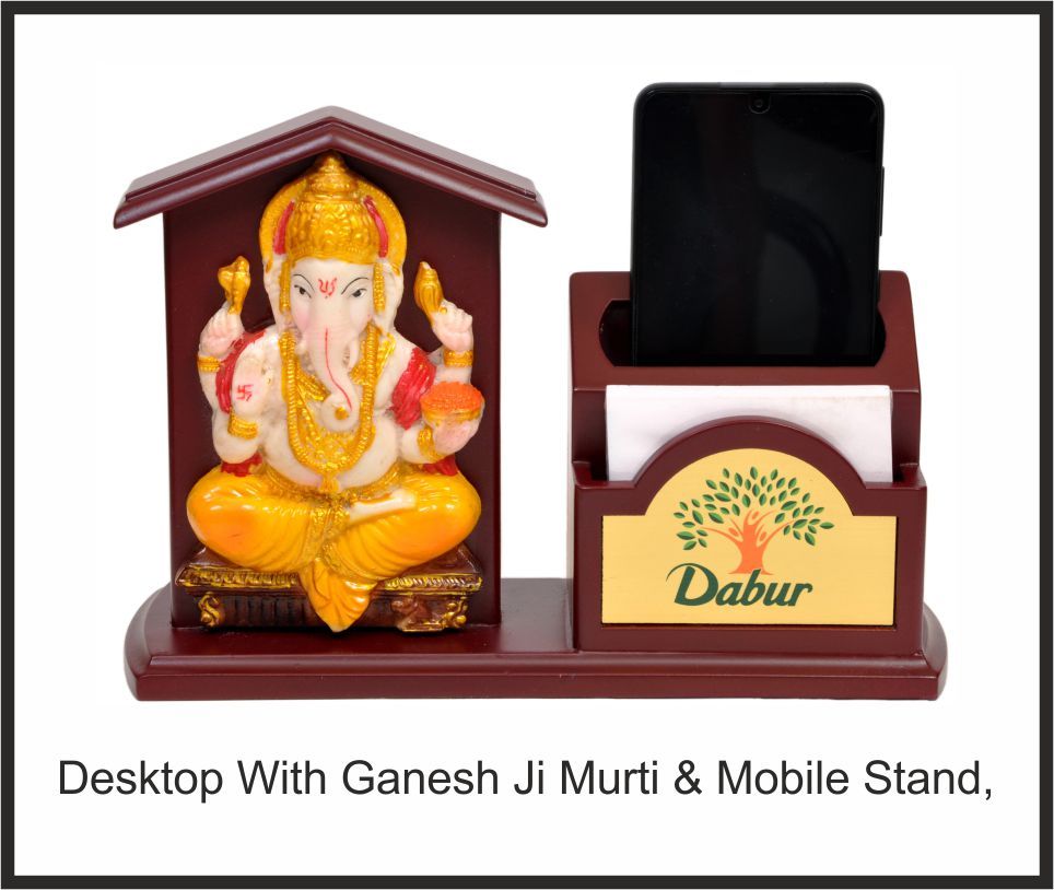 Desktop Organizer - Dabur, Corporate Gifts, size Ganesh Ji Murti + Mobile Stand