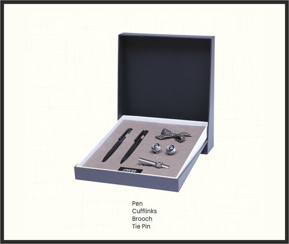 Gift Set - GS4586, Corporate Gifts, size Pen + Cufflinks + Brooch + Tie Pin