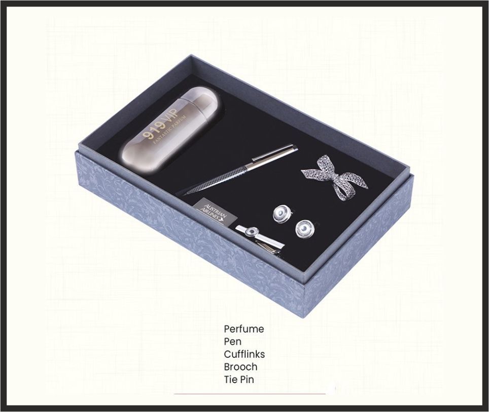 Gift Set - GS4587, Corporate Gifts, size Perfume + Pen + Cufflinks + Brooch + Tie Pin