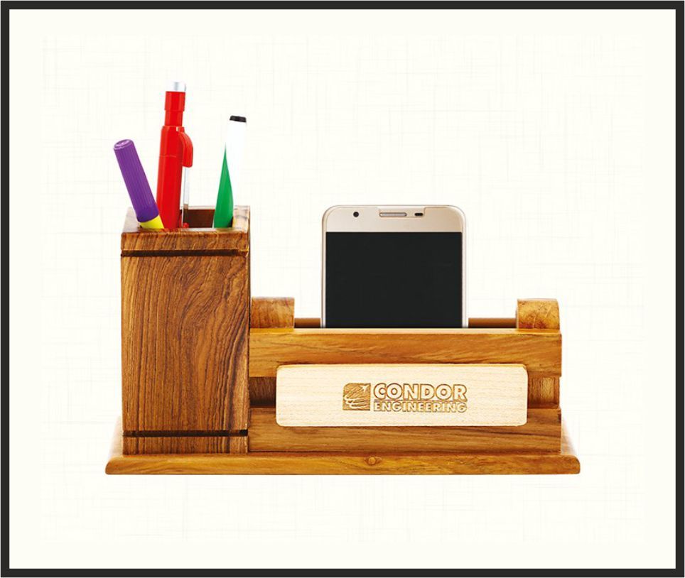 Table Top Organizer - TT3476, Corporate Gifts, size Wooden Desktop Organizer