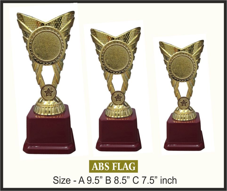 TRO - F10, Fiber Trophy, size A 9.5" B 8.5" C 7.5" inch